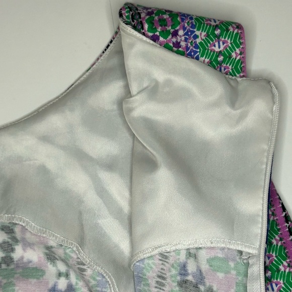 London Times Womens 16W Preppy Coastal Pink Green Purple‎ White Print Dress - Picture 9 of 15